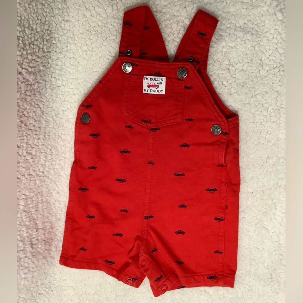 Carters Car Short Overalls Shortalls I’m Rollin’ With My Daddy 12 Months 12M